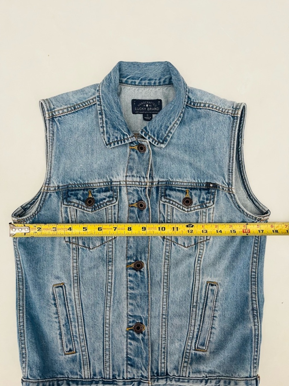 Lucky Brand Denim Vest light wash size small - Picture 3 of 6